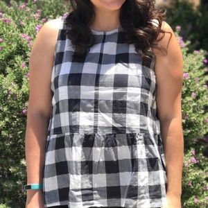 Black and White Gingham Tank